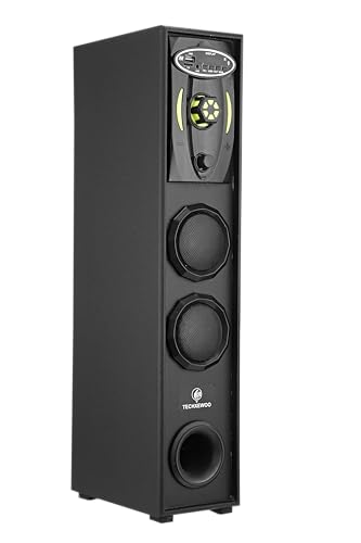 Image of TECHXEWOO PS-911 Mini Home Theatre Subwoofer System, 80W, 5.25 Inch with 3 Inch Dual Satellites, Extreme Bass, Mic Slot, Aux, USB, FM and Remote Control