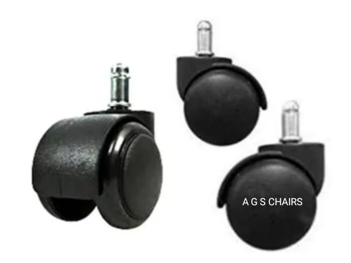 Image of A G S CHAIRS revolving chair wheel fits most of model base (3, Pin type)