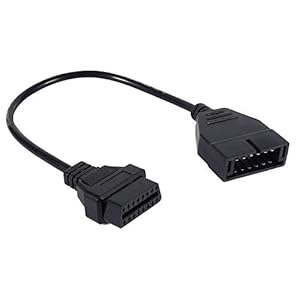 Keenso OBD2-diagnose-verlengkabel, 12-pins naar 16-pins aansluiting, OBD1-stekker, adapter voor GM-voertuigen/auto…