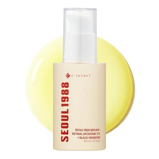KSECRET SEOUL 1988 Serum : Retinal Liposomas 2% + Ginseng Negro, 30ml/1.01fl.oz | 58% Black Ginseng Extract | Sérum retinal, bakuchiol, vitamina C y 3 péptidos para cuidado de las arrugas | Cuidado de