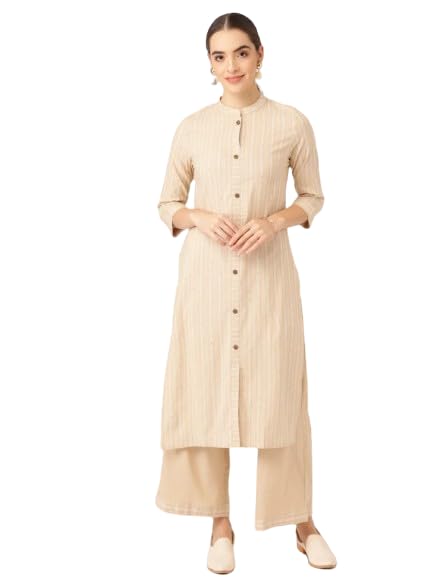 Beige Printed Kurti