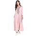 Produktbild AIni Damen Muslimische KleiderElegante Frauen Muslim Lose Langarm Arabischen Kleid Islam Jilbab Kleid Abendkleid Hochzeit Abaya Festlich Partykleid(XXXL,Rosa)