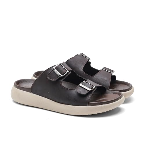 Image of ASIAN Medisol-03 Men's Orthopedic Comfort Slippers | Soft Cushion Footbed, Dual Adjustable Buckle Straps, Lightweight Anti-Skid Sole, Stylish Sandals