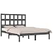 vidaXL Massivholzbett Grau Kiefer 135x190 cm 4FT6 Double