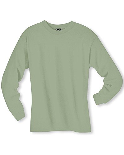 Hanes Adult Beefy-T Long-Sleeve T-Shirt, Stone Green, Large