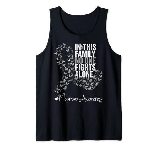 Melanoma Awareness Month - Mariposas de cinta negra Camiseta sin Mangas