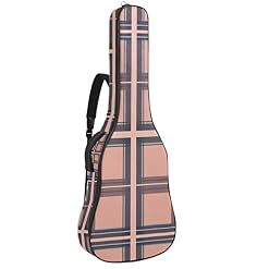 Housse imperméable pour guitare acoustique avec double bandoulière et poche Motif écossais rétro, Multicolore 01., 42… - Les Beatles, Paul McCartney, John Lennon, RIngo Starr, George Harrison