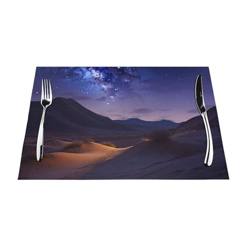 Lot de 6 sets de table en PVC tissé antidérapants pour salle à manger