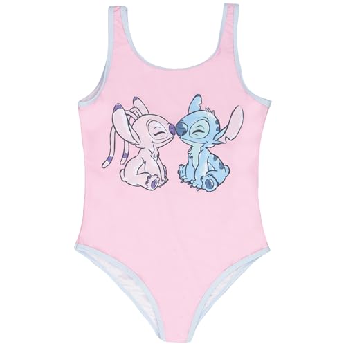 Image of Disney Minnie Mouse, Lilo & Stitch Girls One Piece Swimsuit, Quick-Drying Kids Summer Swimwear for The Beach or Pool