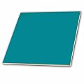3dRose ct_159850_2 Plain Teal Blue Simple Modern Contemporary Solid one Single Color Turquoise Blue-Green Ceramic Tile, 6"
