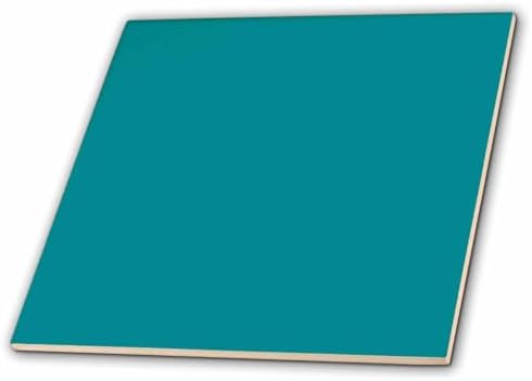 3dRose Plain Teal Blue - Simple Modern Contemporary 6 Inch Ceramic Tile image 5