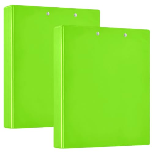 Classeur flexible vert et jaune avec anneaux en D de 3,8 cm ex2