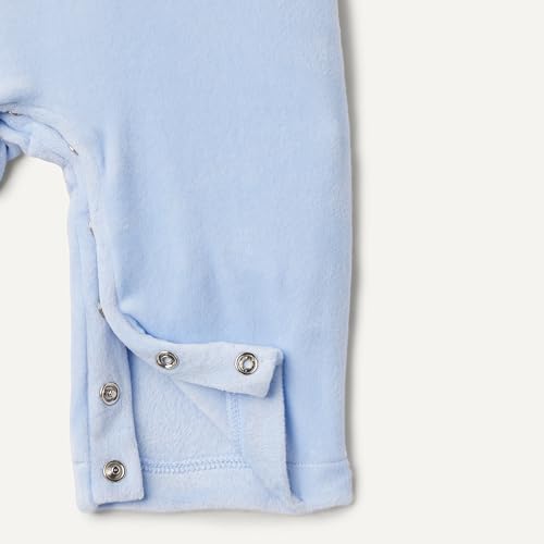 Image of Amazon Essentials x Sofia Grainge Unisex Babies' Velour Overall and Long Sleeve Bodysuit Set