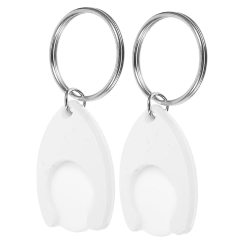 iplusmile 2piezas Llavero De Metal Unidades Fichas Para Carrito Compra Pequeño Monedero Para Llaves Llavero Colgante De Ficha Para Uso Diario