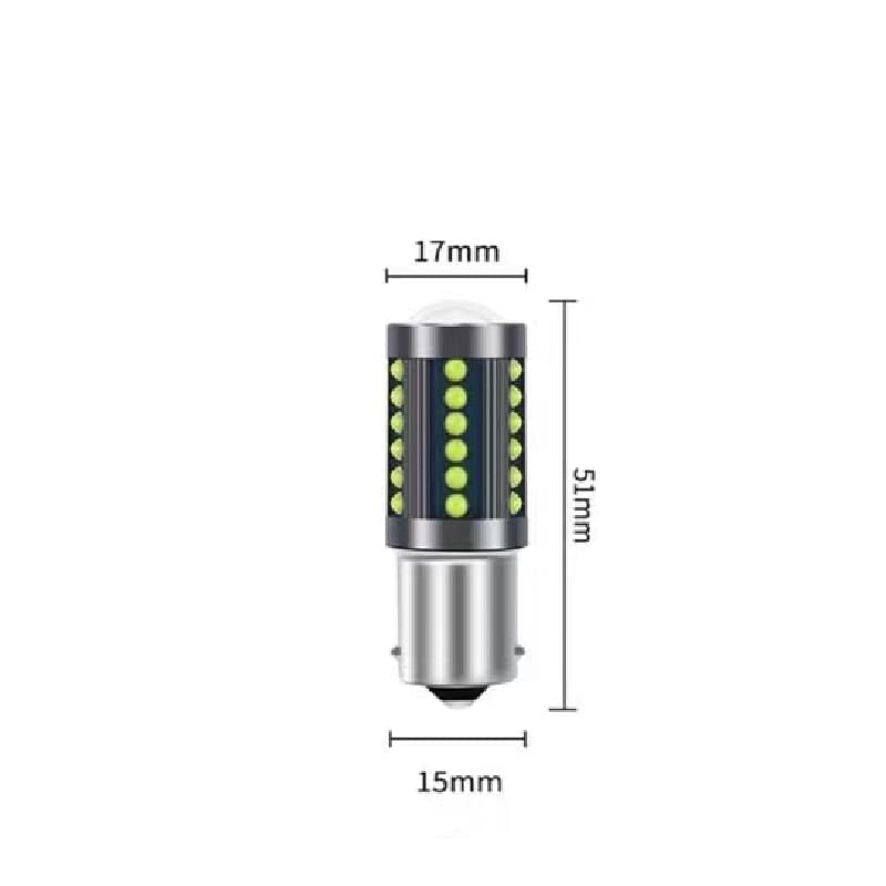 Image of Back Light,BA15s 1156 Single Point Reverse,DRL Tail Light LED Each Bulb 15 watts, Operating Voltage 12-24 volt All Car Pack of 2, White Color
