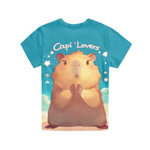 Image of Xhuibop Kids T Shirts for Boys Size 3-16 Girls Short Sleeve Sportswear Active Tops