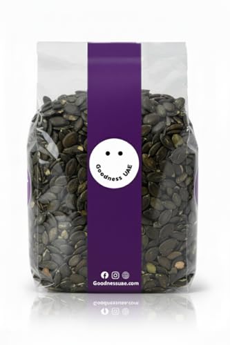 Pumpkin Seeds Kernel 1 Kg Goodness UAE Premium Raw & Natural Pepitas | High in Protein Zinc Magnesium & Fiber | Keto Vegan Gluten-Free Superfood Snack for Health & Energy
