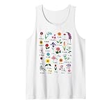 Este estilo de gráfico floral educativo es para ti si te gusta la botánica y aprender plantas como peonías, rosas, orquídeas y más.