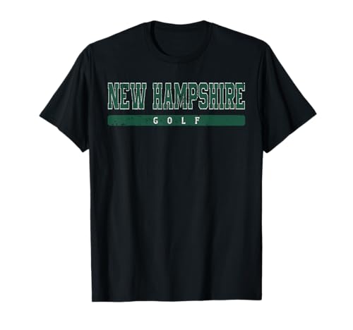 New Hampshire Golf Green Vintage Text T-Shirt