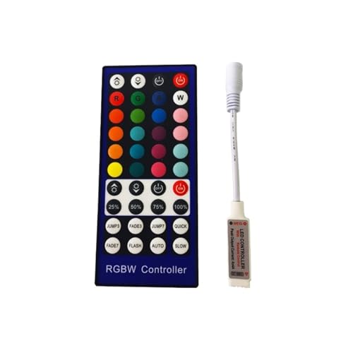 Variateur LED RGBW avec télécommande RF 40 touches pour gestion précise des couleurs