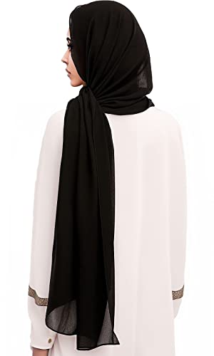 Womens Muslim Hijab Head Scarf Chiffon Elegant Lightweight Long Arab Shawl3
