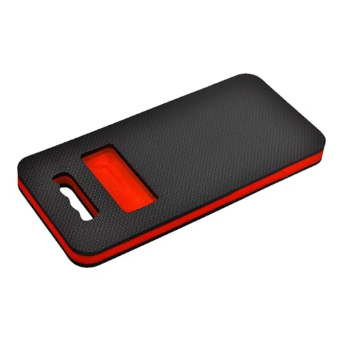 KiBcsLic Almohadilla de Rodillas para Jardín, Acolchada, Portátil, Impermeable, Antideslizante, Suave, para Trabajos de Reparación Y Limpieza del Hogar, Negro Rojo