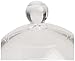 Circleware De Fromage Mini Glass Butter Dish Dome Tray Plate Multi-Purpose Preserving Serving Dessert Home and Kitchen Glassware for Cream Cheese Cake, Salad Foods, 4.5” x 6”, Clear