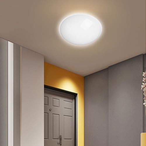 Image of Round Ceiling Light Cover Sturdy Lampshade for Easy Installation Elegant Light Fixture Shade for Bedroom Living and Study