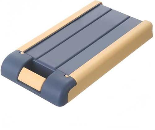 取り付け可能な引き出し隠し ミニスライド収納ボックス 天板下後付け デッドスペース活用 在宅勤務用 両面テープ付き スマホ/リモコン/文房具小物整理 便利グッズ (ブルー)