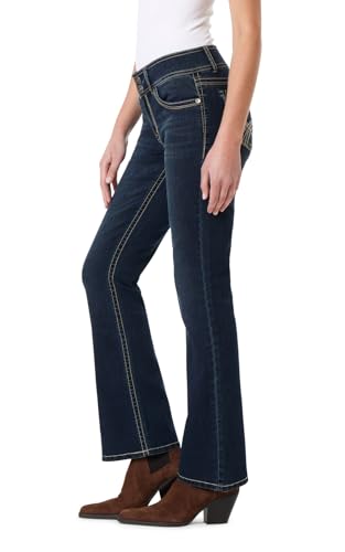 Image of WallFlower Luscious Curvy Bootcut Jeans for Women, Mid-Rise Insta Stretch Denim, Size-Inclusive Juniors Jeans