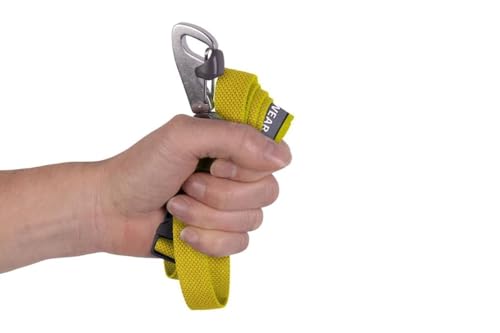 Ruffwear Flagline Hundeleine, schnelle, leichte, Starke Leine, 2-in-1 Hand- oder Taillenleine zum Laufen, Ufbewahrungstasche und sicher abschließbarer Crux-Clip, Lichen Green (One Size, All Breeds)