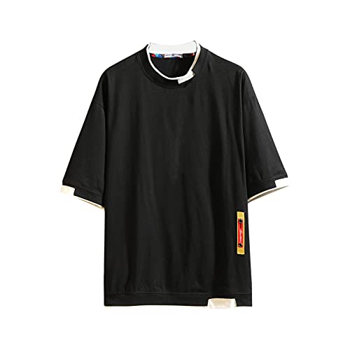 T-shirt pour homme Harajuku Streetwear T-shirt à manches courtes Hip Hop, 284 noir., Taille XL Cover