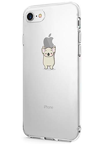 Caler Funda iPhone 7 iPhone 8 Case, Suave TPU Gel Silicona Ultra-Delgado Ligera Anti-rasguños Dibujos Protección Patrones Animal Lindo Carcasa para iPhone 7 iPhone 8 (Koala)