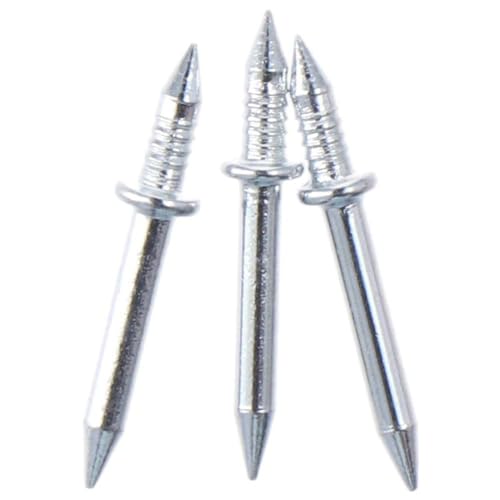 100Pcs Clavos Sin Costura de Doble Cabeza para Zócalo, Acero Carbono Plateado, Resistentes al óxido para Zócalo de Madera miniatura 2