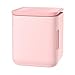 YANN Mini congélateur 6L / 12 boîte de Refroidisseur Portable et Chaud, AC + DC Power - pour Chambre à Coucher, Bureau, dortoir, Voiture - idéal pour Skincare & Cosmétiques (Color : Pink)