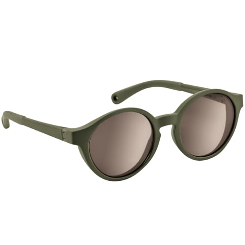 BÉABA, Lunettes de soleil pour Enfants 2-4 ans, Protection 100% UV - CAT 3, Protection Latérale, Confort Optimal, Branches ajustables 360°, Merry, Kaki