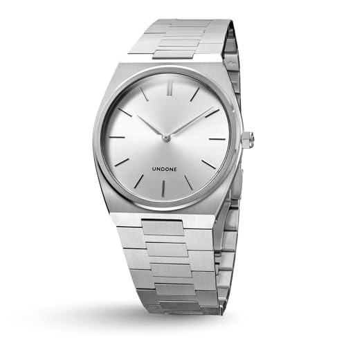 Montre homme élégante pour le bureau UNDONE Slim cadran argent