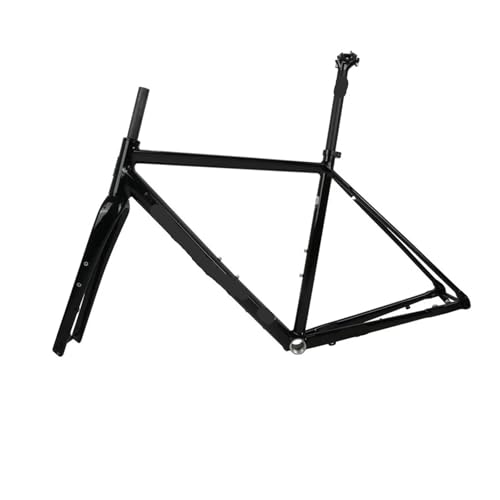 47/50/53/56CM GR02 Ox[hoCNt[ 700C oVtg A~ J[{t@Co[ 12*100 tgtH[N(Bright Black,50cm(170-180cm))