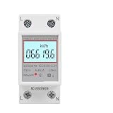 Digitaler Energiezähler, einphasig, mit digitaler Hintergrundbeleuchtung, DIN-Hintergrundbeleuchtung, KWh, elektrisches Wattmeter, AC 230 V, 80 A (mit Hintergrundbeleuchtung)