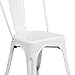 s 1pc Pure White Classic Seat with Backrest, Safe and Comfortable, Industrial Style Restaurant Seat