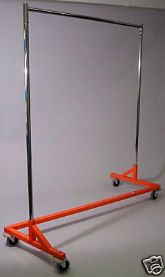ExecuSystems CLOTHING Z-RACK Orange Base w/Non-Mark Wheels NEW