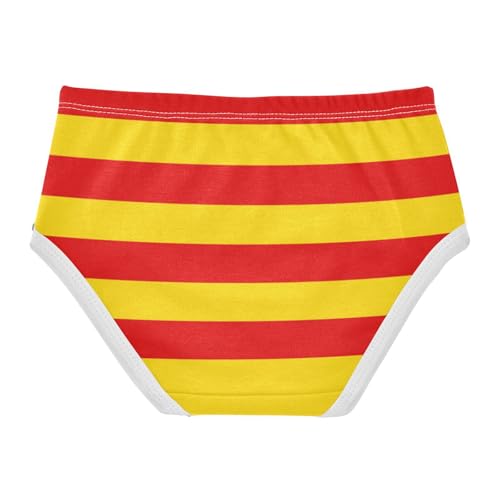 Red Yellow Stripe Toddler Girls's Underwear 2T2