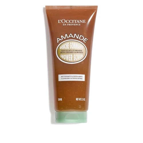 L’Occitane Almond Shower Scrub, 2-In-1 Exfoliating Body Wash with Nourishing Oil Removes Dead Skin Cells & Cleanses for Smooth, Soft & Radiant Skin