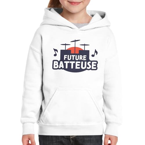 Sweat à capuche enfant future batteuse un cadeau parfait de musique