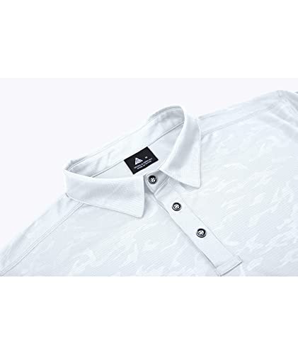 Lldress Mens Polo Shirts Moisture Wicking Dry Fit Performance Mens Golf Shirt Regular Fit Short Sleeve Polo, White 2Xl #TOP5