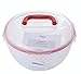 Komax Biokips Set of 2 Large Salad Bowls with Lids – 4.2 Qt Airtight Plastic Food Storage Containers – BPA-Free Salad Bowl with Lid that Locks – Microwave & Dishwasher Safe Salad Mixing Bowls