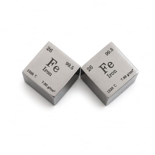 Image of High-Purity Element Cubes | Titanium, Silicon, Iron, Magnesium, Zinc, Tungsten & Carbon | 10mm, 25.4mm, 38.1mm | STEM, Display & Collection (Iron, 1inch)