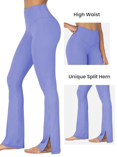 Legging fendu pervenche en maille extensible taille M