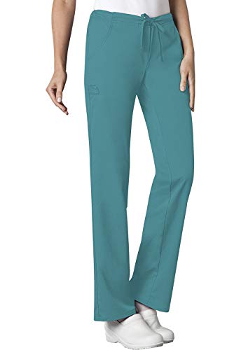 Cherokee Women's Tall Scrubs Luxe Low Rise Drawstring Pant, Teal, X-Small/Tall