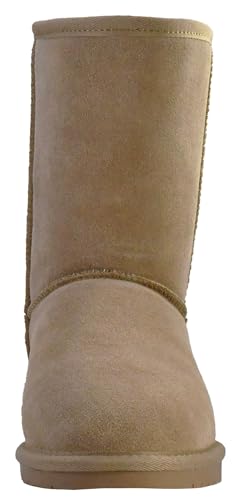 BEARPAW Women's Emma Short Boot, Birch, 6 M US